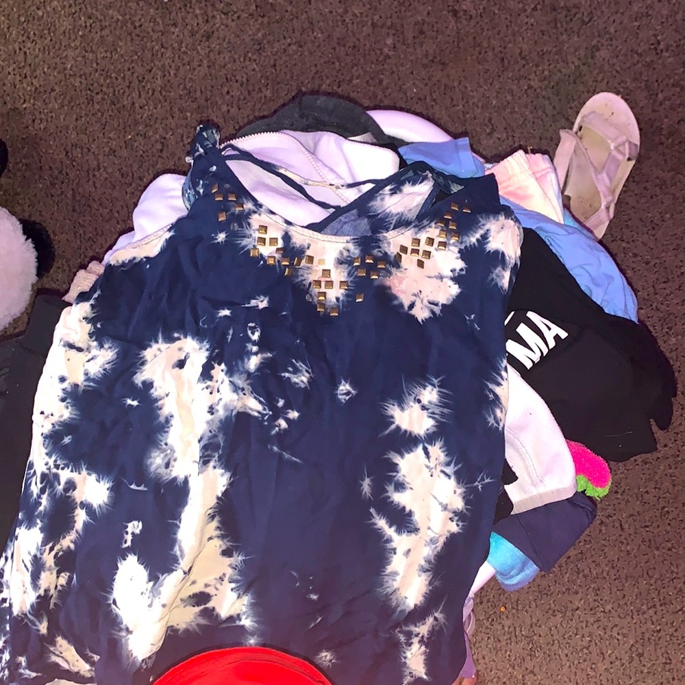 Blue tie dye tanktop